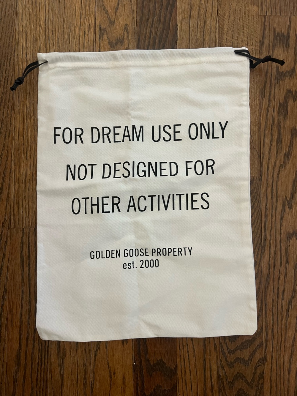 Golden Goose Cream Drawstring Dust Bag for shoes sneakers Star